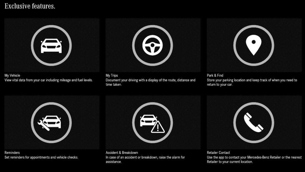 exclusive features of Mercedes Me